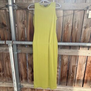 See You Monday Sleeveless Lime Midi Dress